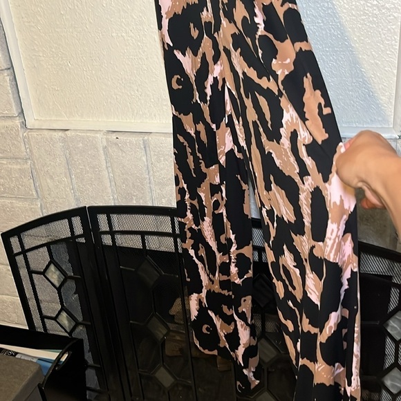 NWT Diane Von Furstenberg pink, black and brown long romper size XXS - Picture 3 of 11